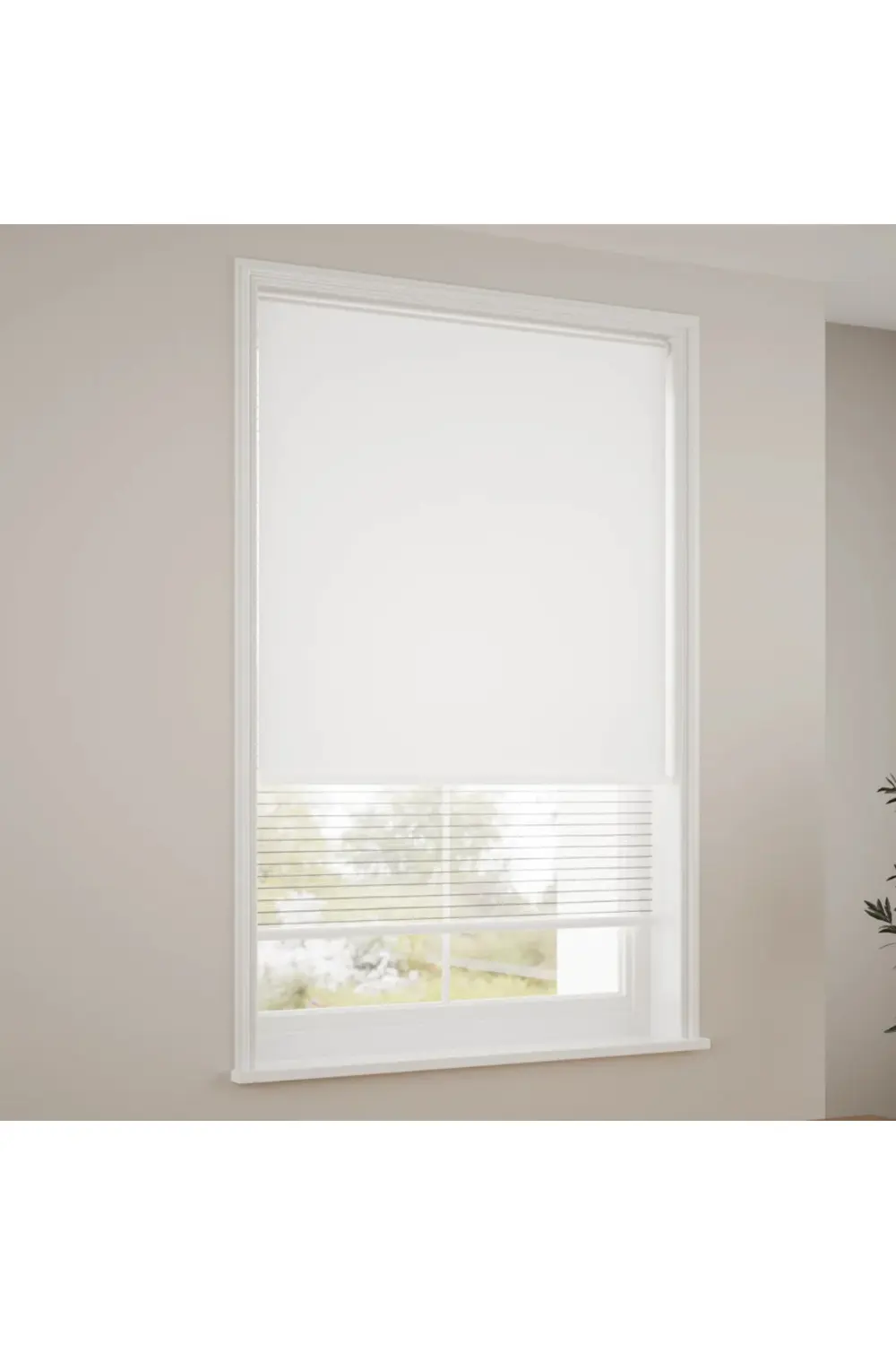 Lüx Çiftli Sistem Stor Perde (Tül Stor+Güneşlik Stor) Alüminyum K