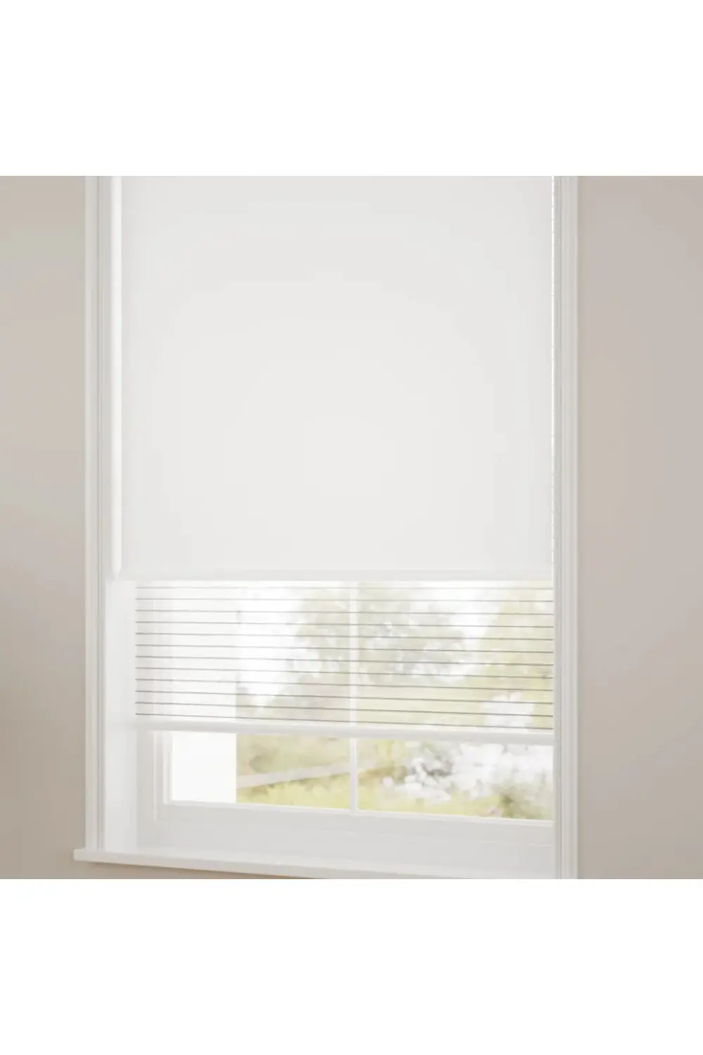 Lüx Çiftli Sistem Stor Perde (Tül Stor+Güneşlik Stor) Alüminyum K