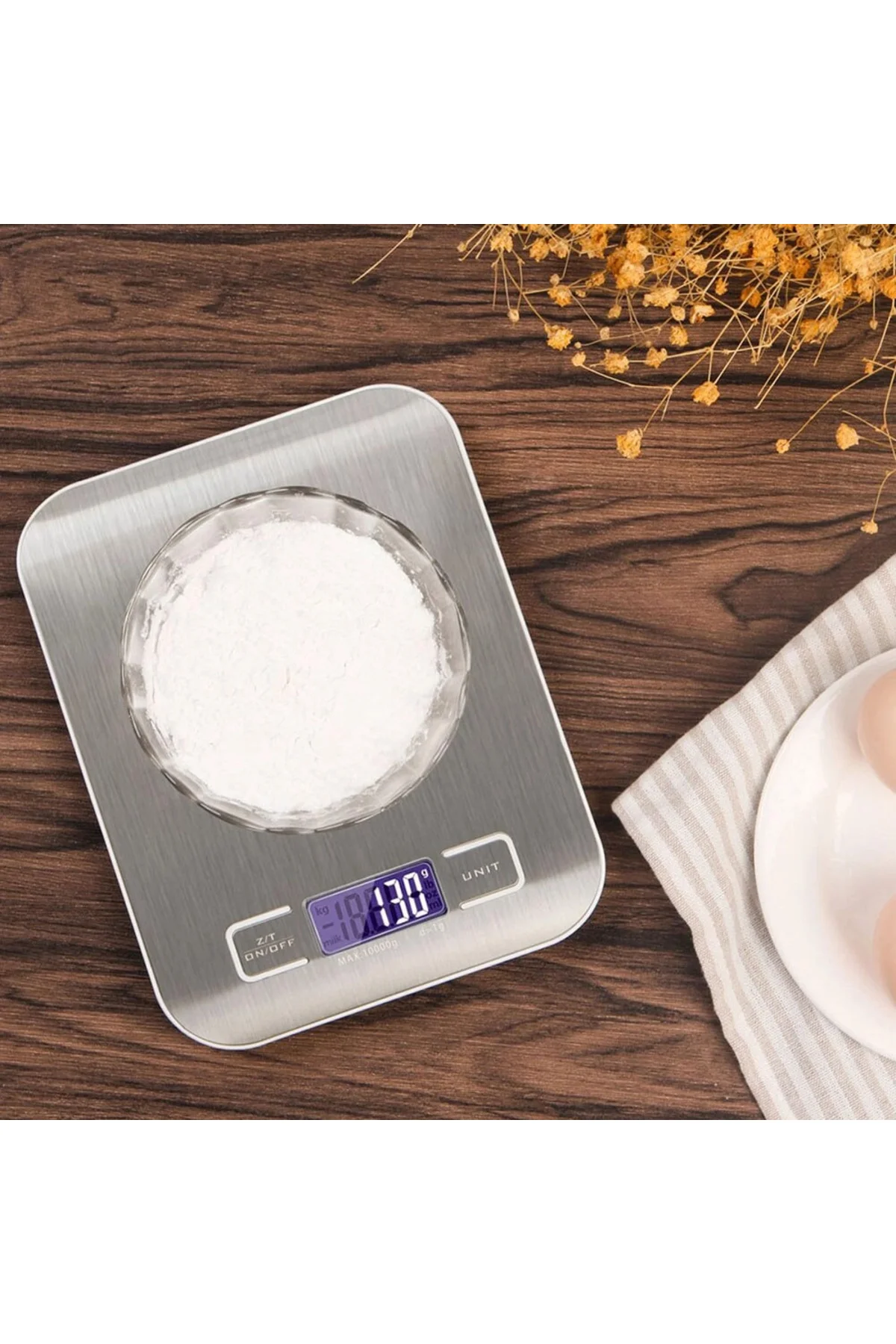 Lüx Dijital Mutfak Terazisi 5 Kg 1 Gr Hassas Paslanmaz Çelik + Pil - Görsel 3