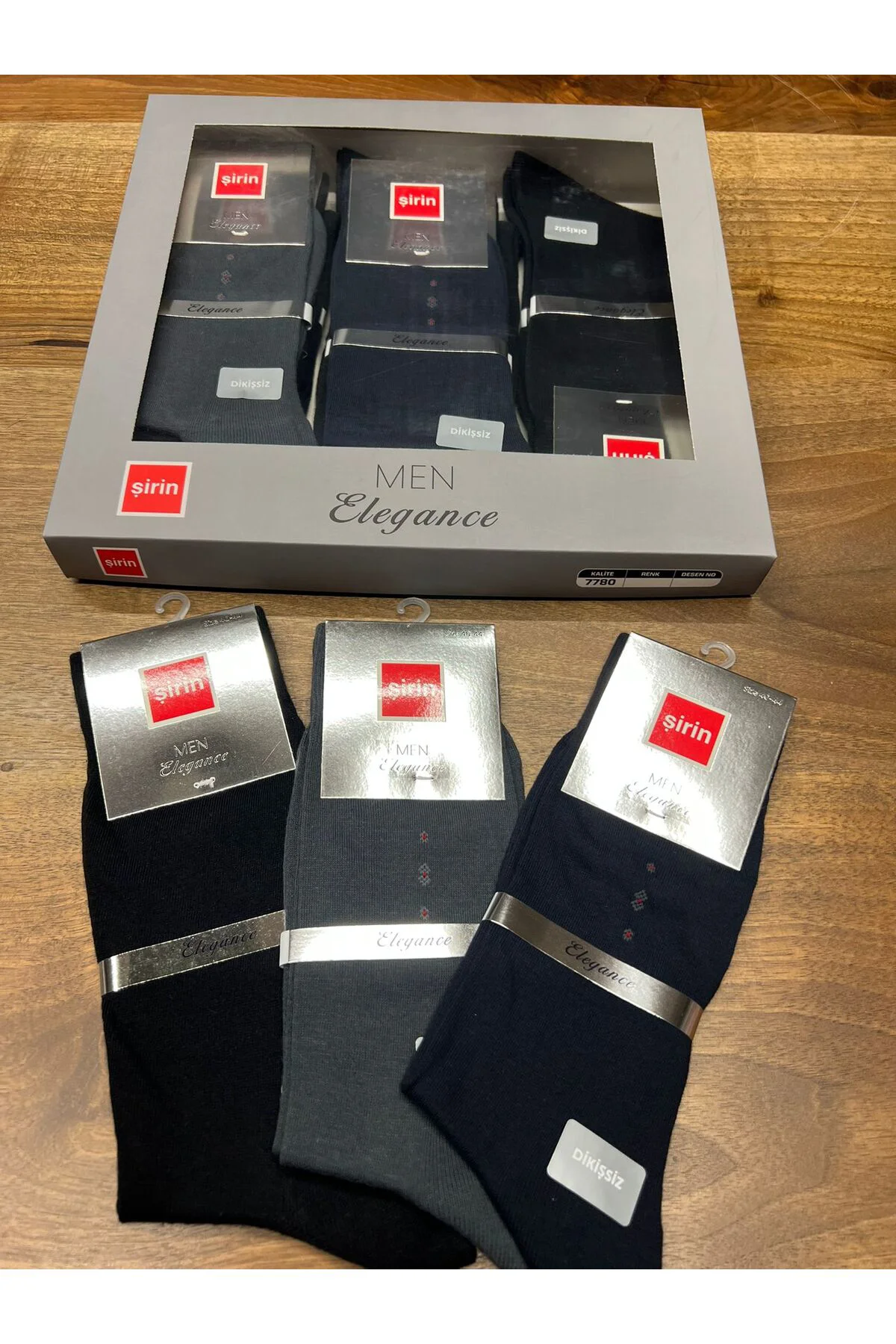 LÜX KUTULU DİKİŞSİZ ELEGANCE ERKEK ÇORAP (12 ADET) 40-44