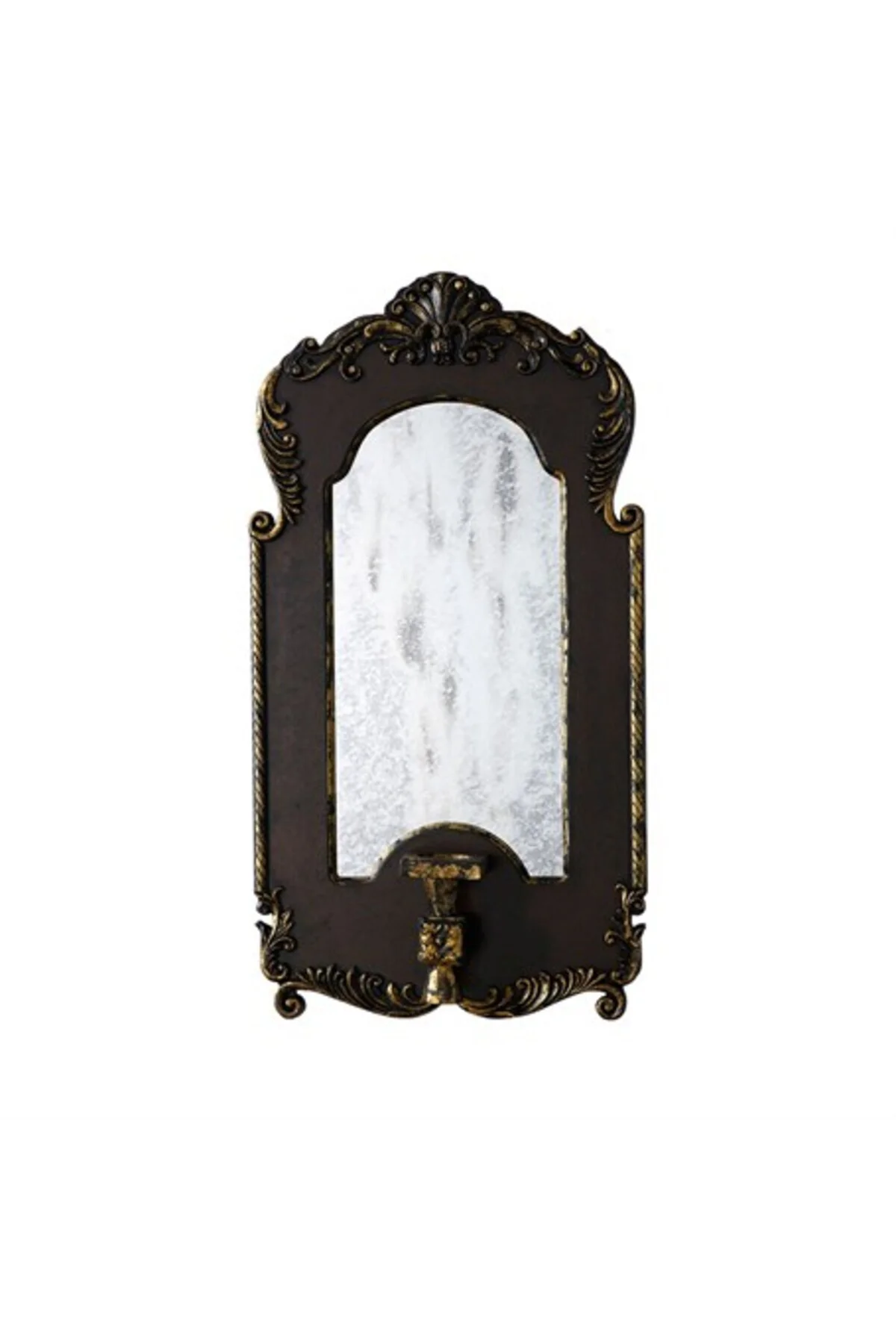 Lux Otantik Dekoratif Aynalı Mumluk 10x75 Cm Ak.gy0013