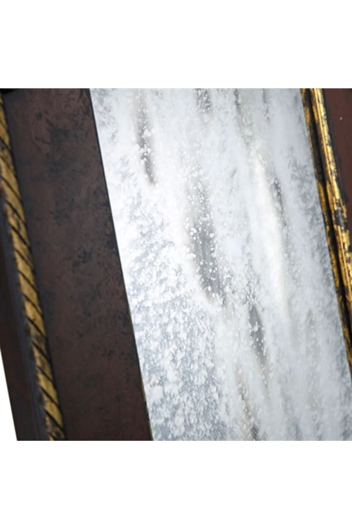 Lux Otantik Dekoratif Aynalı Mumluk 10x75 Cm Ak.gy0013
