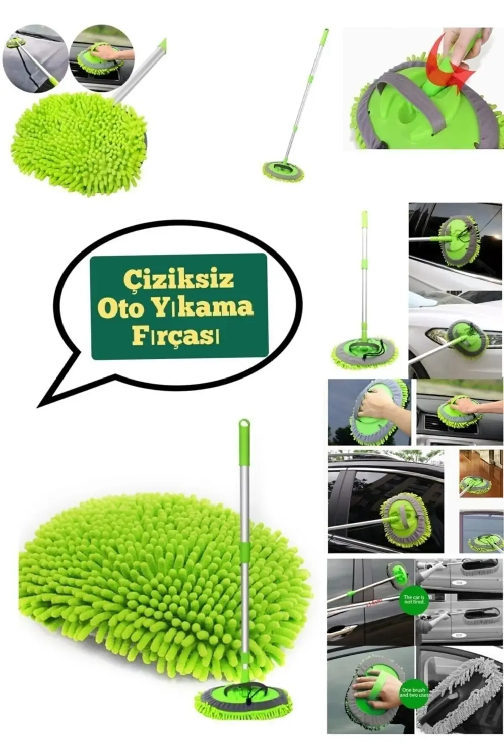 Lüx Oto Araç Yıkama Seti Makarna Paspas Jant Temizleme Çiziksiz B