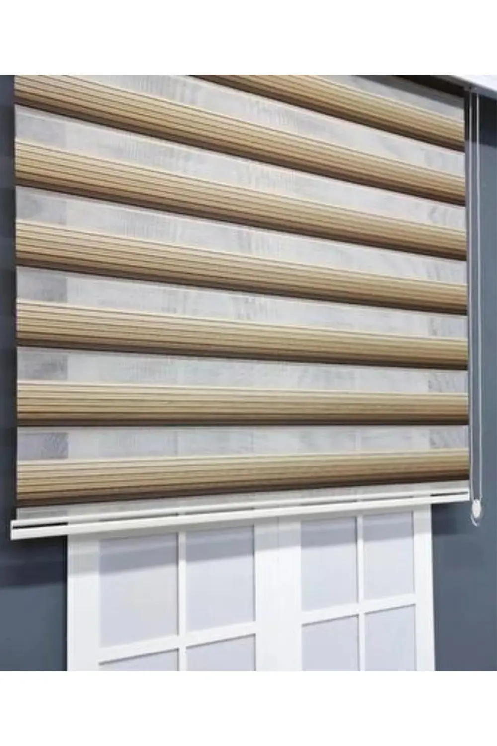 Lüx Plise Degrade Renk Geçişli Zebra Stor Perde Alüminyum Kasalı