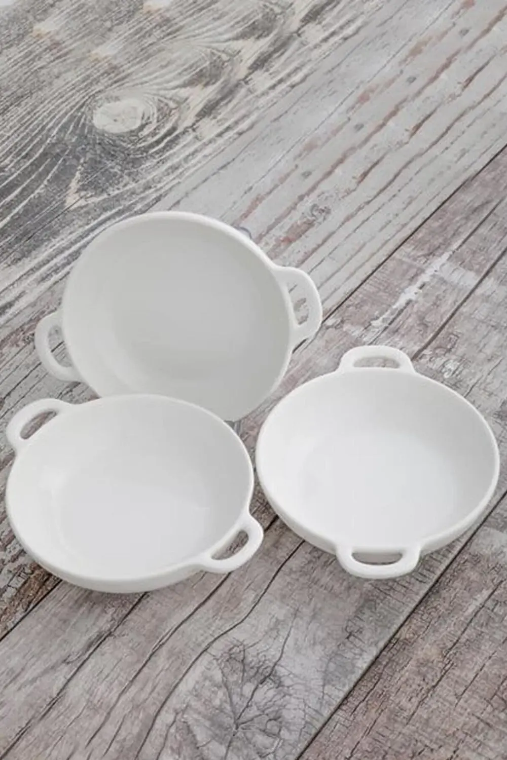 Lüx Porselen 3'lü Meze Tabağı 15x12.1x3.5 Cm