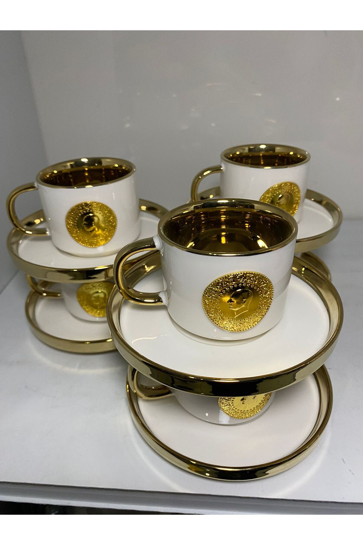 Elif Aksesuar Lüx Porselen Lira Fincan Takımı