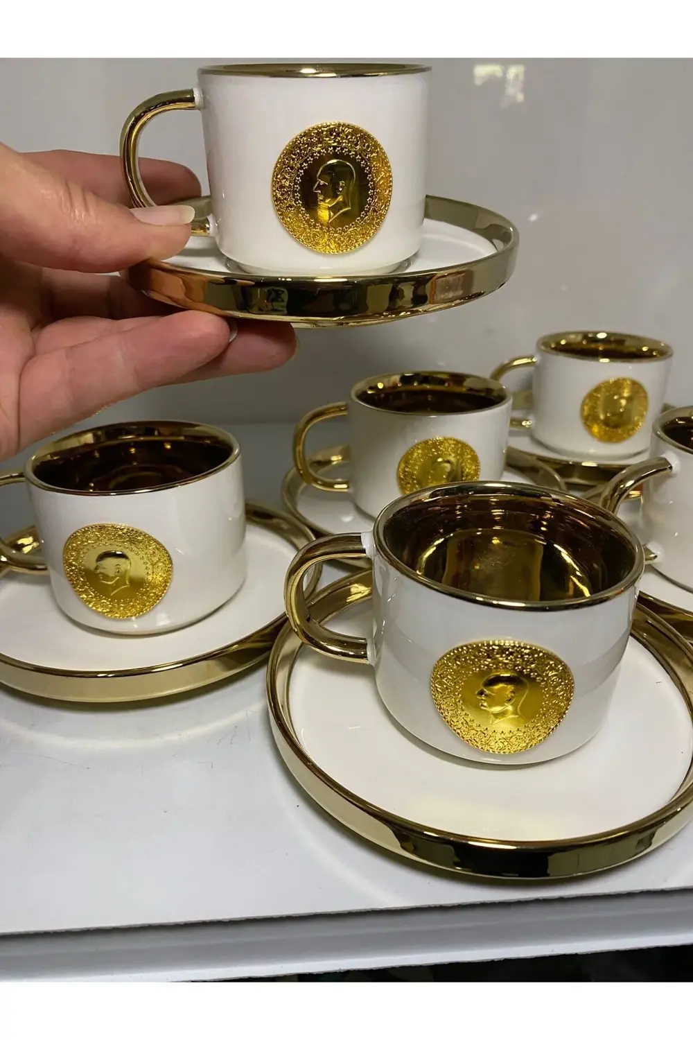 Lüx Porselen Lira Fincan Takımı