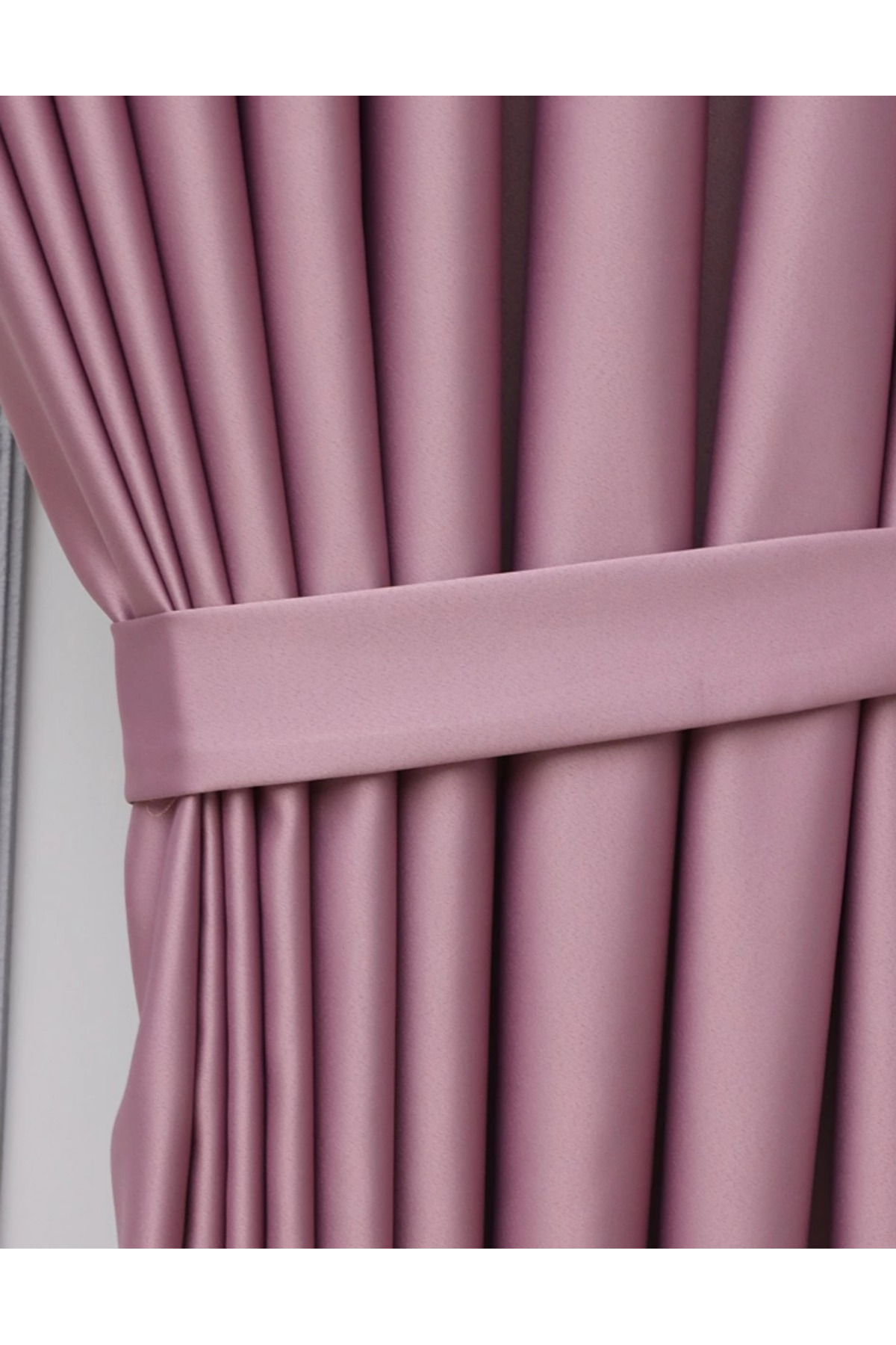 Lüx Saten Blackout Karartma Fon Perde Yüksek Kaliteli  1/3 Sık Pi