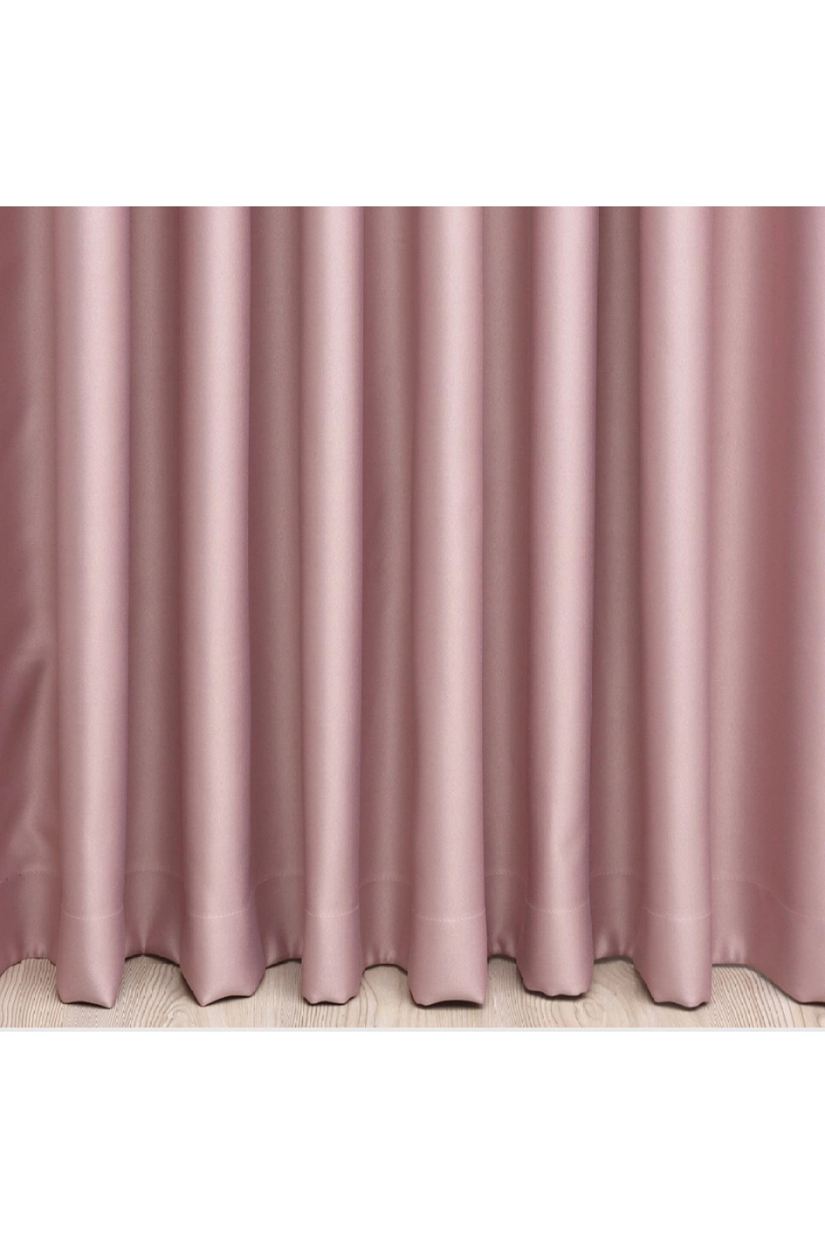 Lüx Saten Blackout Karartma Fon Perde, Yüksek Kaliteli 1/3 Sık Pi