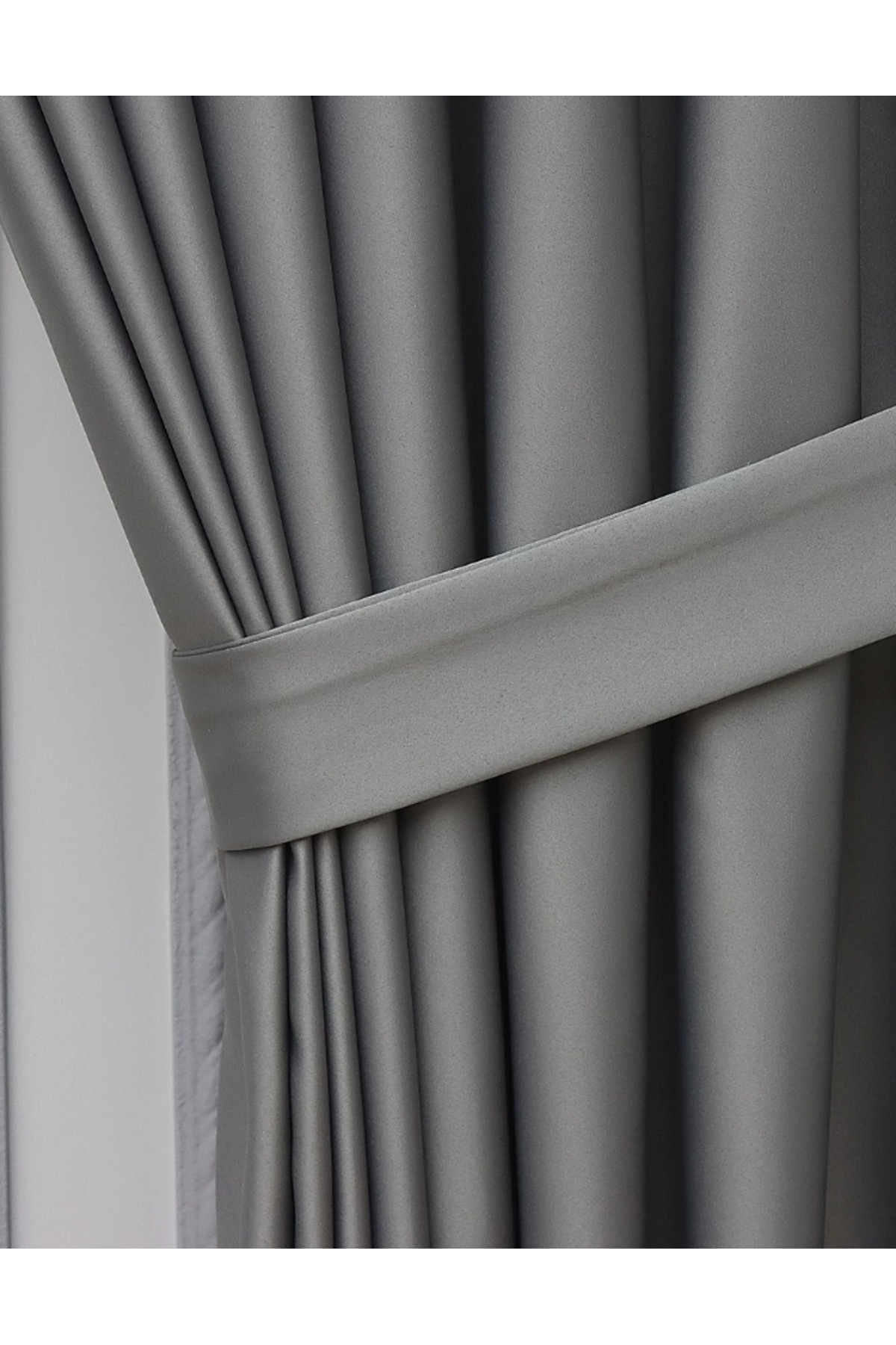 Lüx Saten Blackout Karartma Güneşlik Perde Yüksek Kaliteli Düz Pi