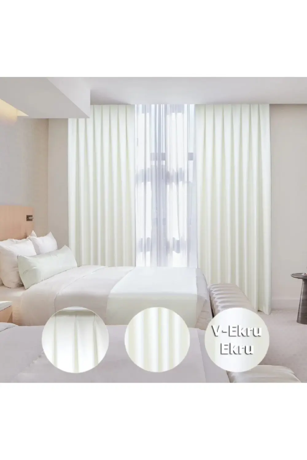 Lüx Saten Blackout Karartma Fon Perde Yüksek Kaliteli 1/2,5 Norma