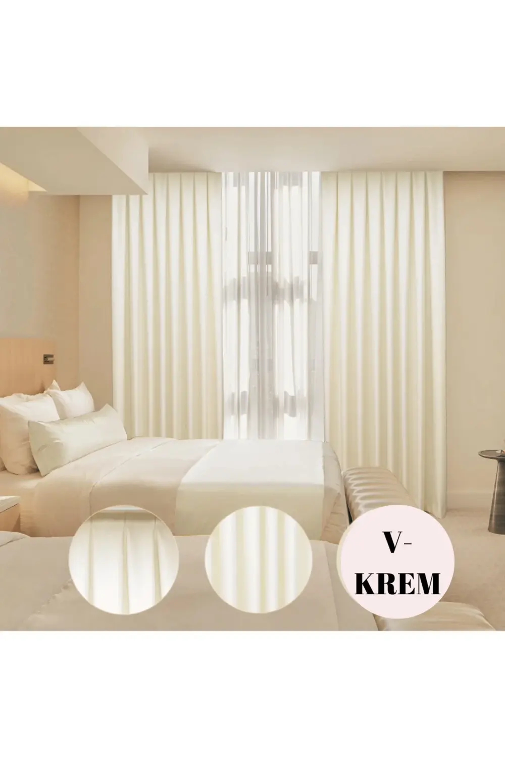 Lüx Saten Blackout Karartma Fon Perde Yüksek Kaliteli  1/2,5 Norm