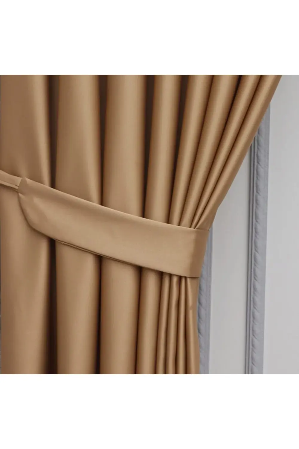 Lüx Saten Blackout Karartma Fon Perde Yüksek Kaliteli 1/3 Sık Pil