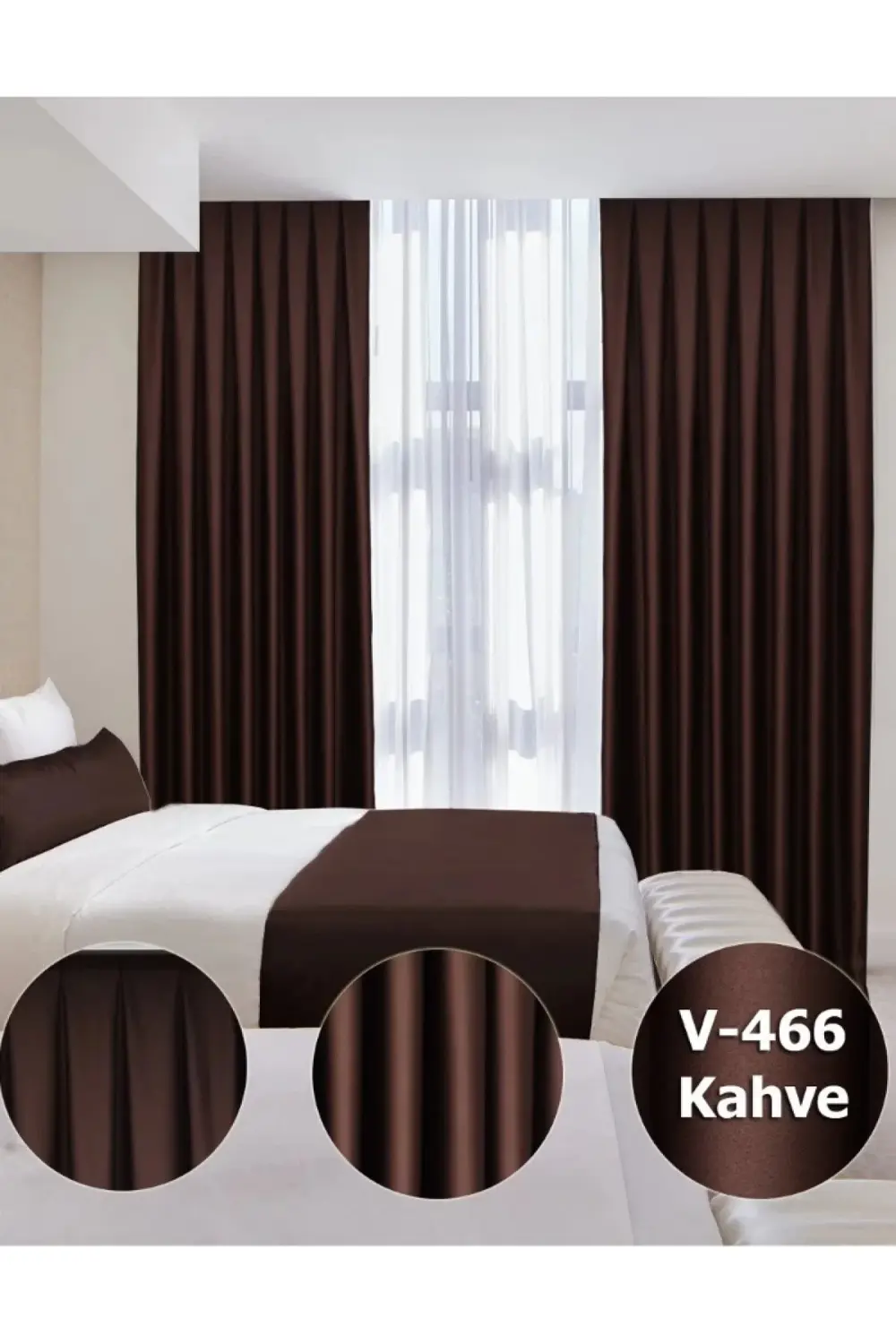 Lüx Saten Blackout Karartma Fon Perde Yüksek Kaliteli 1/2,5 Norma