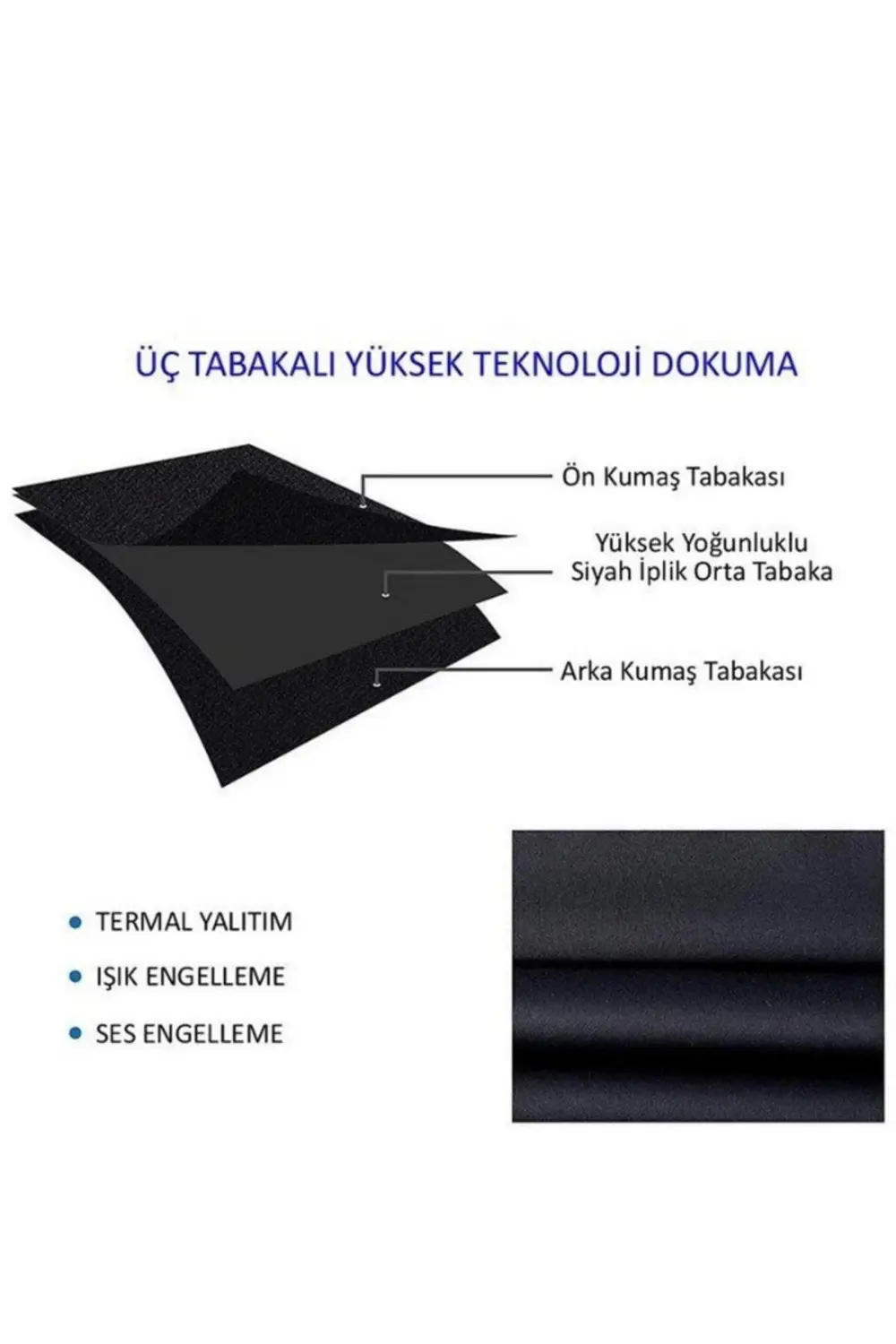 Lüx Saten Blackout Karartma Güneşlik Perde Yüksek Kaliteli Düz Pi