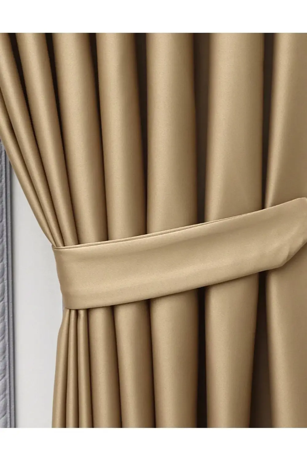 Lüx Saten Blackout Karartma Güneşlik Perde Yüksek Kaliteli Düz Pi