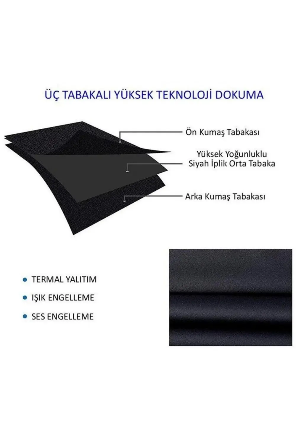 Lüx Saten Blackout Karartma Güneşlik Perde Yüksek Kaliteli Düz Pi