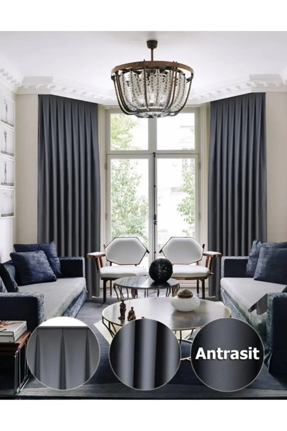 Lüx Saten Blackout Karartma Güneşlik Perde Yüksek Kaliteli Düz Pi