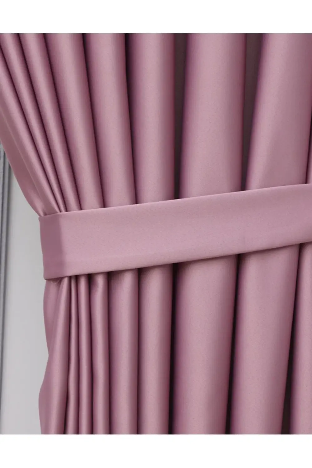 Lüx Saten Blackout Karartma Güneşlik Perde Yüksek Kaliteli Düz Pi