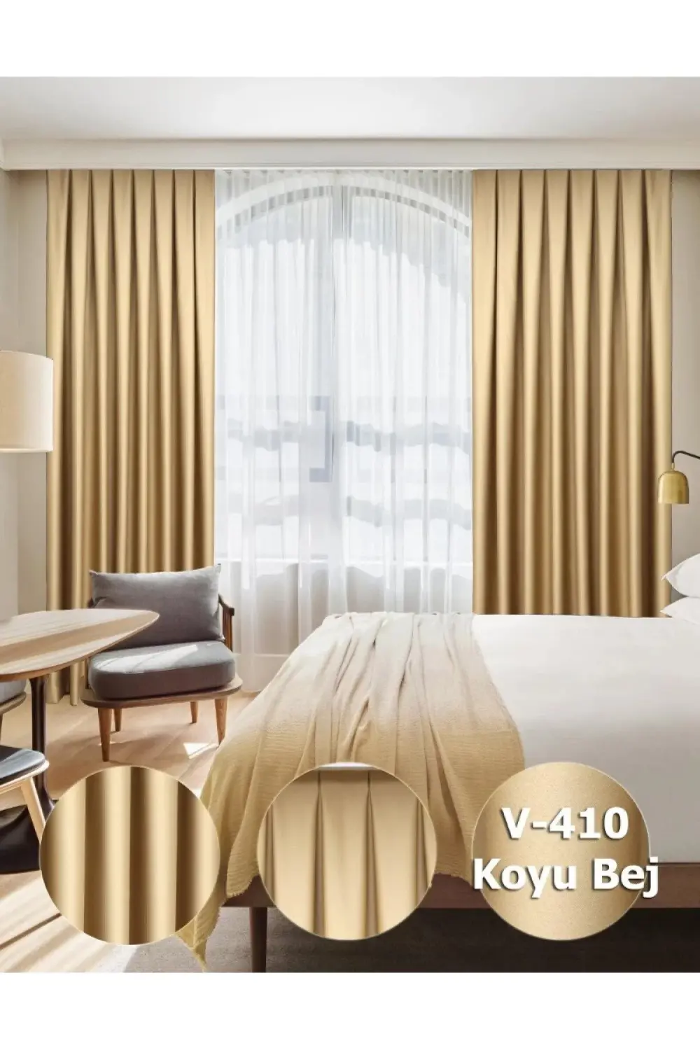 Lüx Saten Blackout Karartma Güneşlik Perde Yüksek Kaliteli Düz Pi