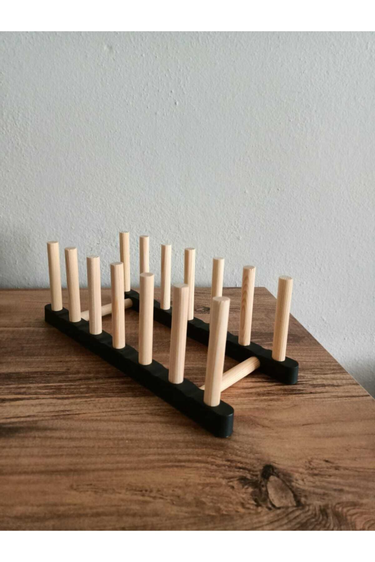 Culina Vasa Lüx Tezgah Üstü Ahşap Tabaklik,Tabak Standi,Bölmeli Tabak Standi