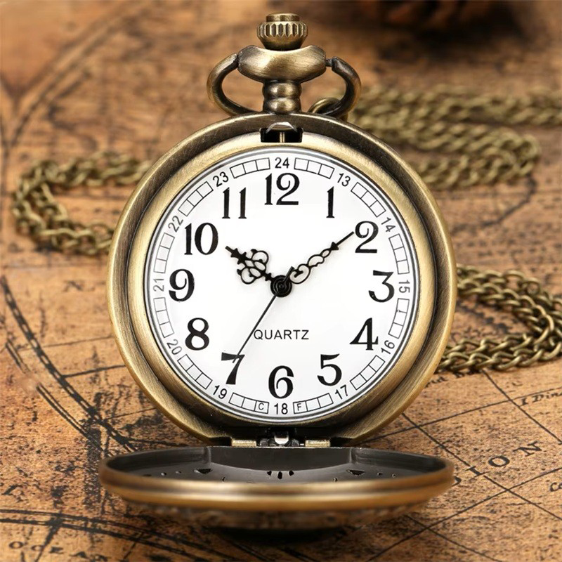 Stillove Lüx Zümrüt Renk Taşlı İşlemeli Köstekli Cep Saati Sl9973