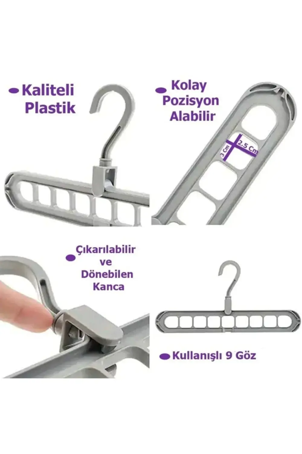 Luxmilard Sihirli Dolap Askısı Dolap Düzenleyici Yeni Nesil Askı