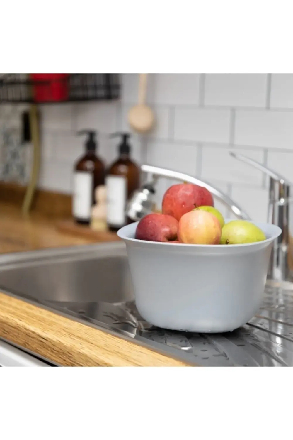 Luxmilard Ultra Wide Form Özel Desenli Süzgeç Ve Kase 3 Lü Set Kı