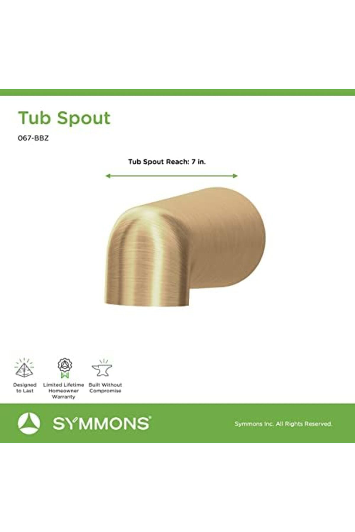 LuxShoping 067-BBZ Dia Saptırıcı Olmayan Küvet Ağzı Fırçalanmış B