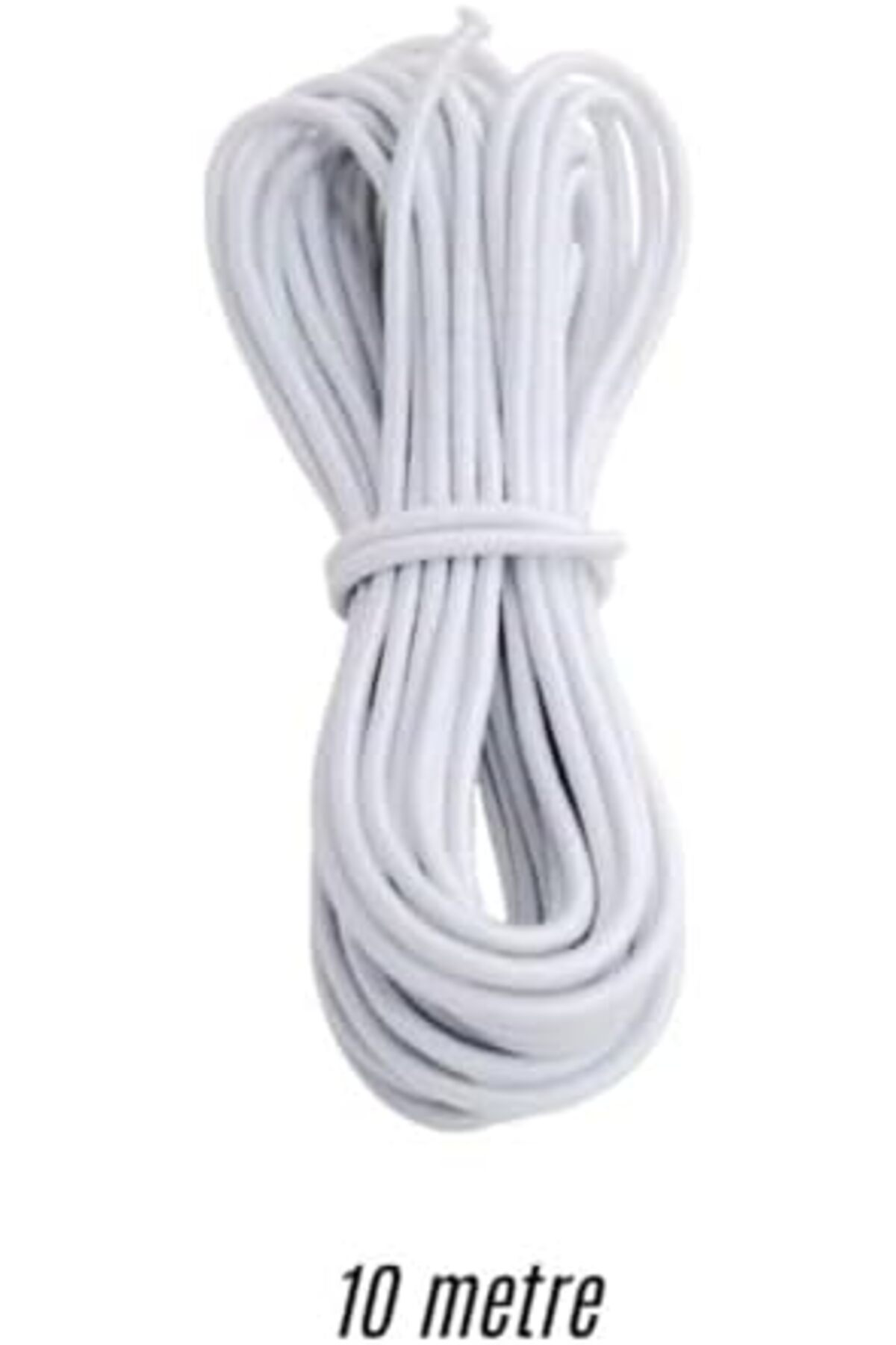 LuxShoping 1 cm Beyaz Don Lastiği – 10 Metre | Esnek ve Dayanıklı