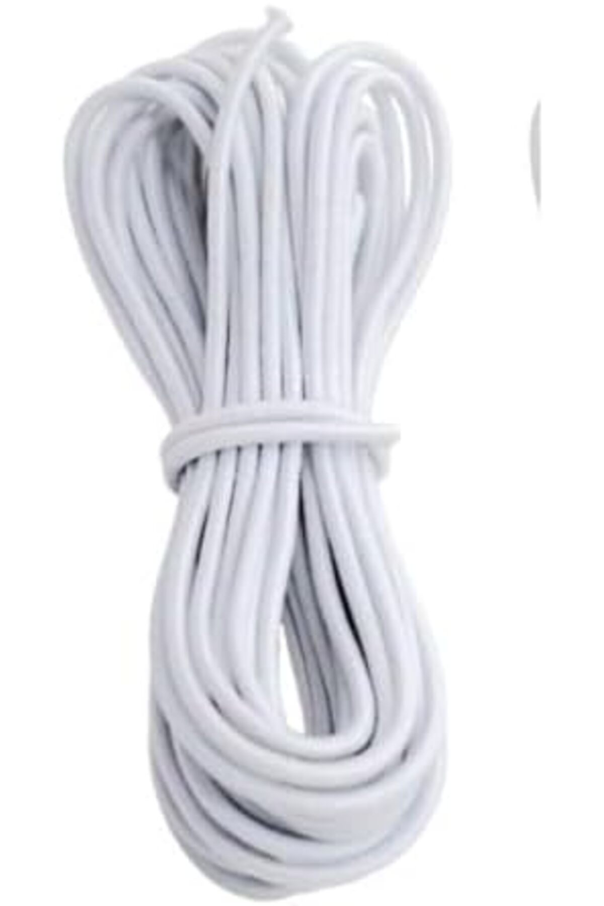 LuxShoping 1 cm Beyaz Don Lastiği – 10 Metre | Esnek ve Dayanıklı