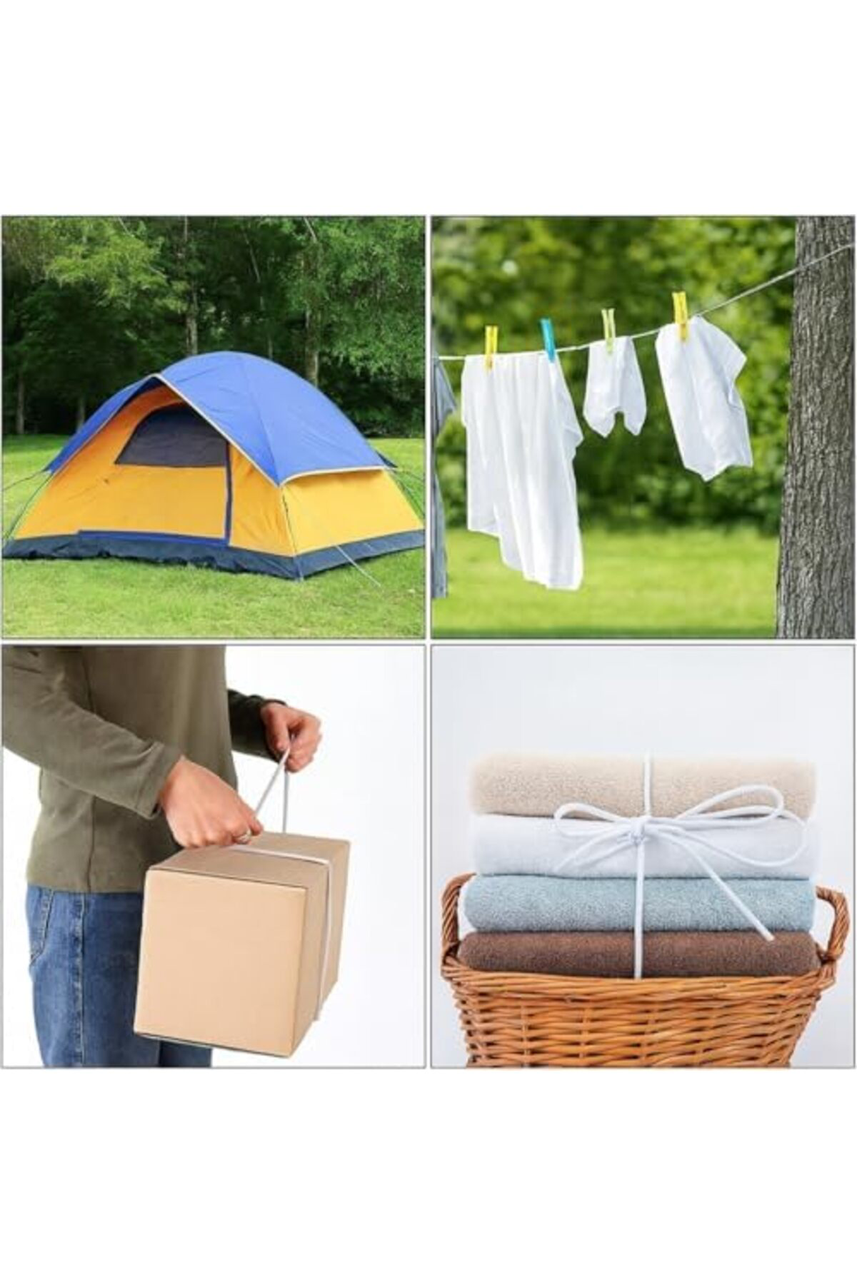 LuxShoping 1 cm Beyaz Don Lastiği – 10 Metre | Esnek ve Dayanıklı