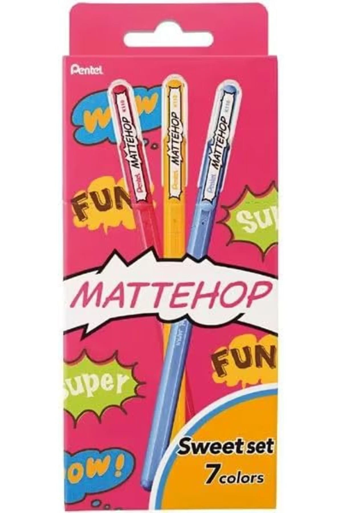 LuxShoping 1.0 mm Parlak Jel Roller Kalem - 7 Adet Blisterli - MA