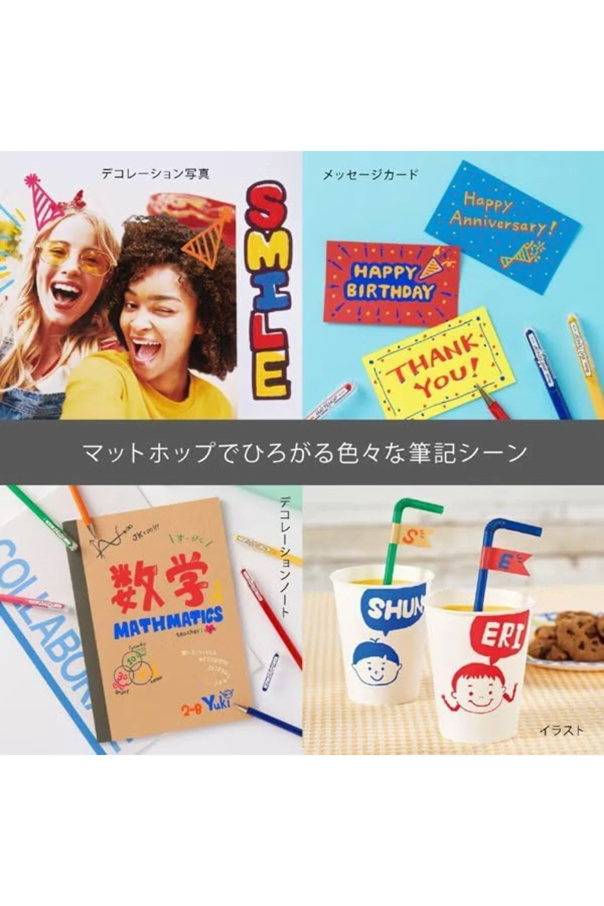 LuxShoping 1.0 mm Parlak Jel Roller Kalem - 7 Adet Blisterli - MA