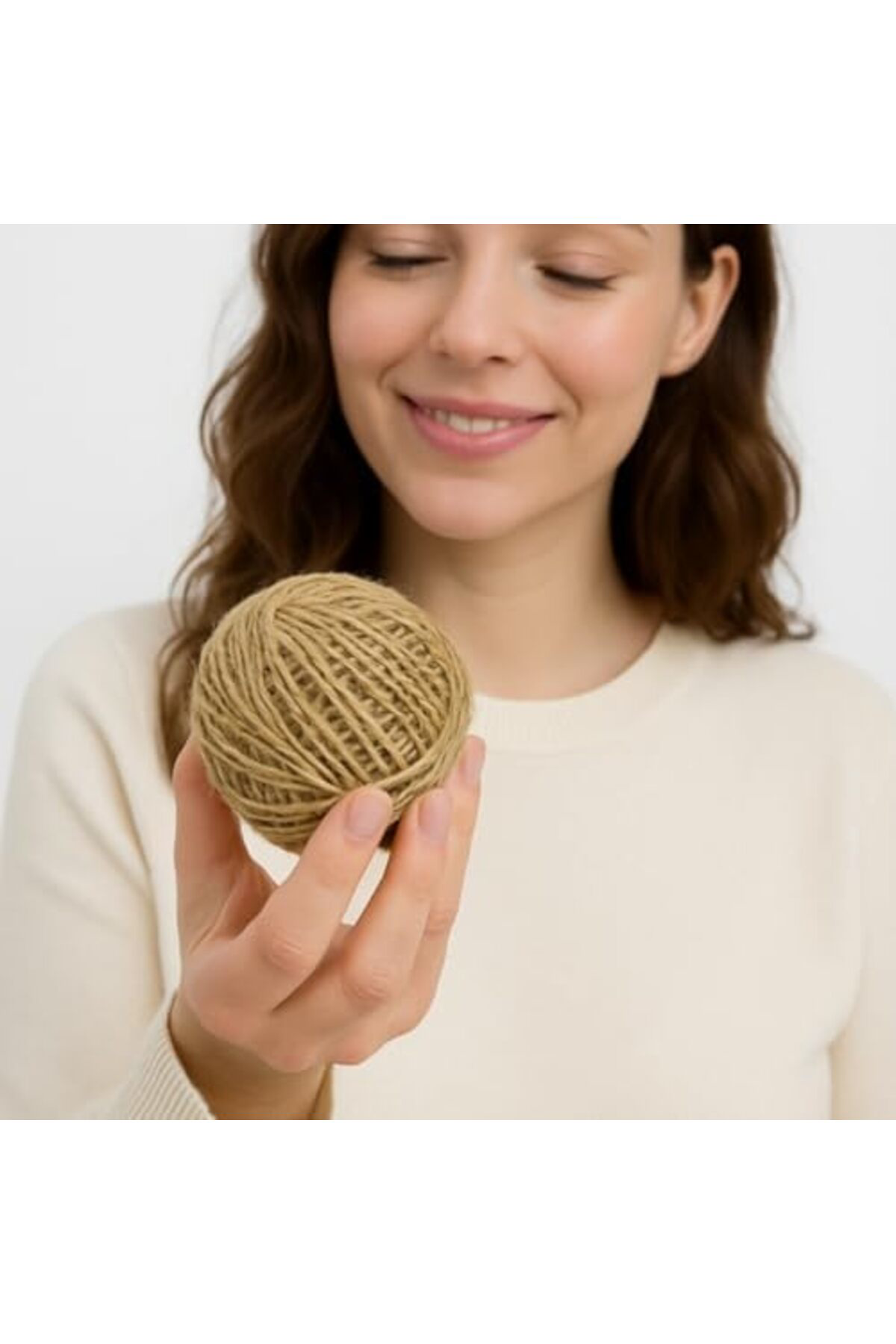 LuxShoping 100 Metre Doğal Hasır İp – Jüt Kenevir İp, El İşi ve D