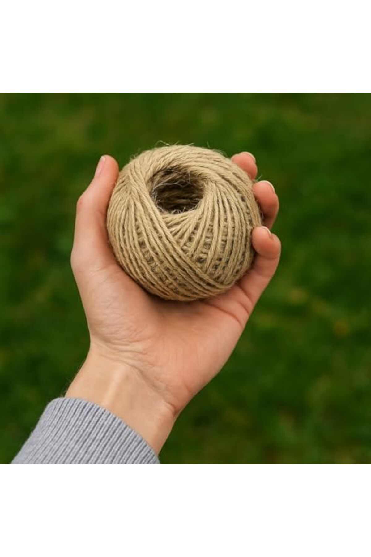 LuxShoping 100 Metre Doğal Hasır İp – Jüt Kenevir İp, El İşi ve D