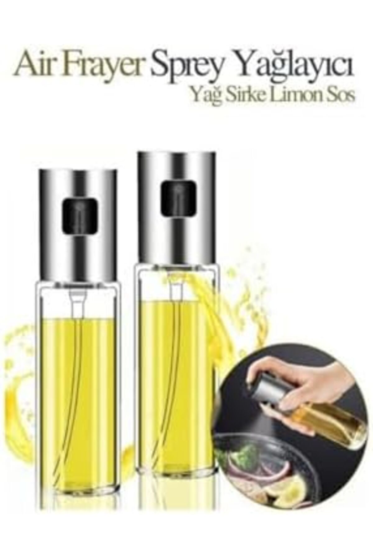 LuxShoping 100 ml Cam Sprey Yağdanlık – Airfryer, Salata, Barbekü