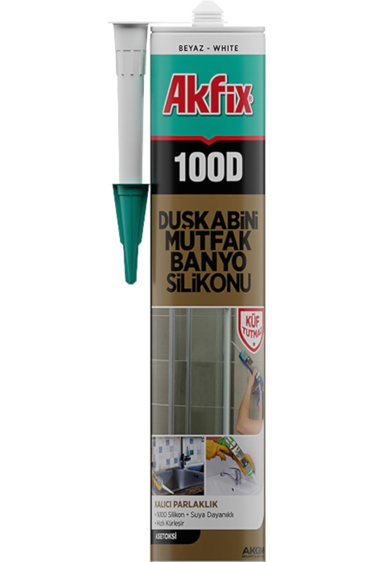 LuxShoping 100D Duşkabini, Mutfak ve Banyo Silikonu, Şeffaf,%100 