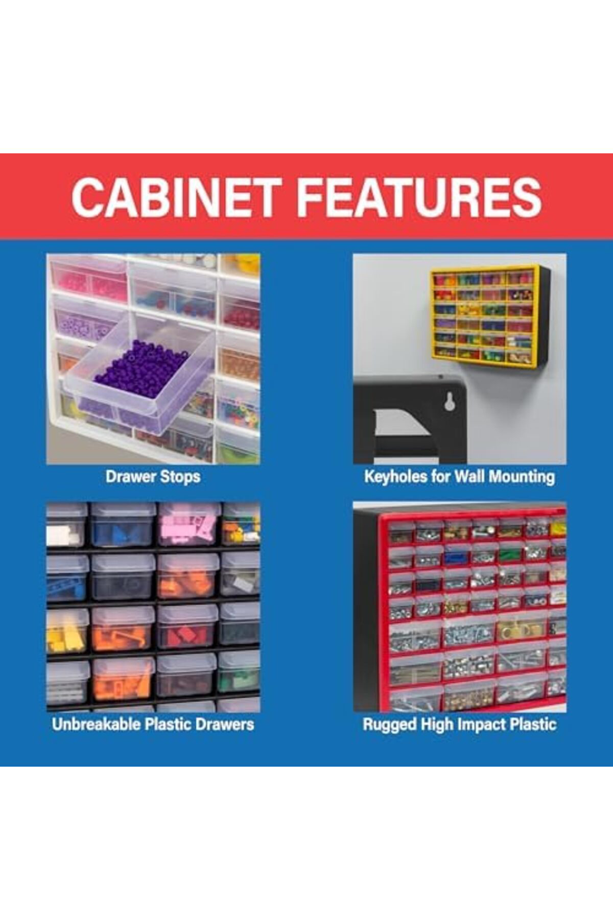 LuxShoping 10116 plastik parçalar saklama donanımı ve el işi dola