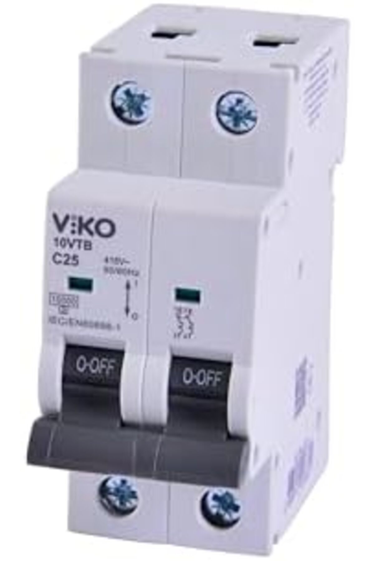 LuxShoping 10VTB-2C25 Otomatik Sigorta 10kA C Tipi 2 Kutup 25A 11