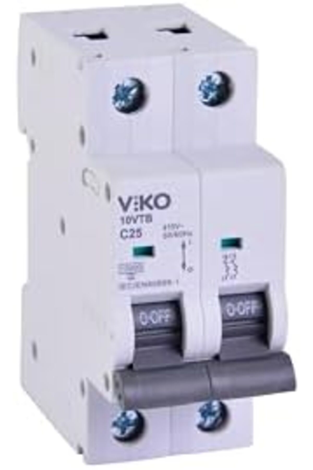 LuxShoping 10VTB-2C25 Otomatik Sigorta 10kA C Tipi 2 Kutup 25A 11