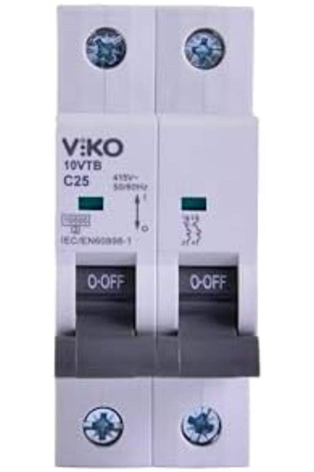 LuxShoping 10VTB-2C25 Otomatik Sigorta 10kA C Tipi 2 Kutup 25A 11