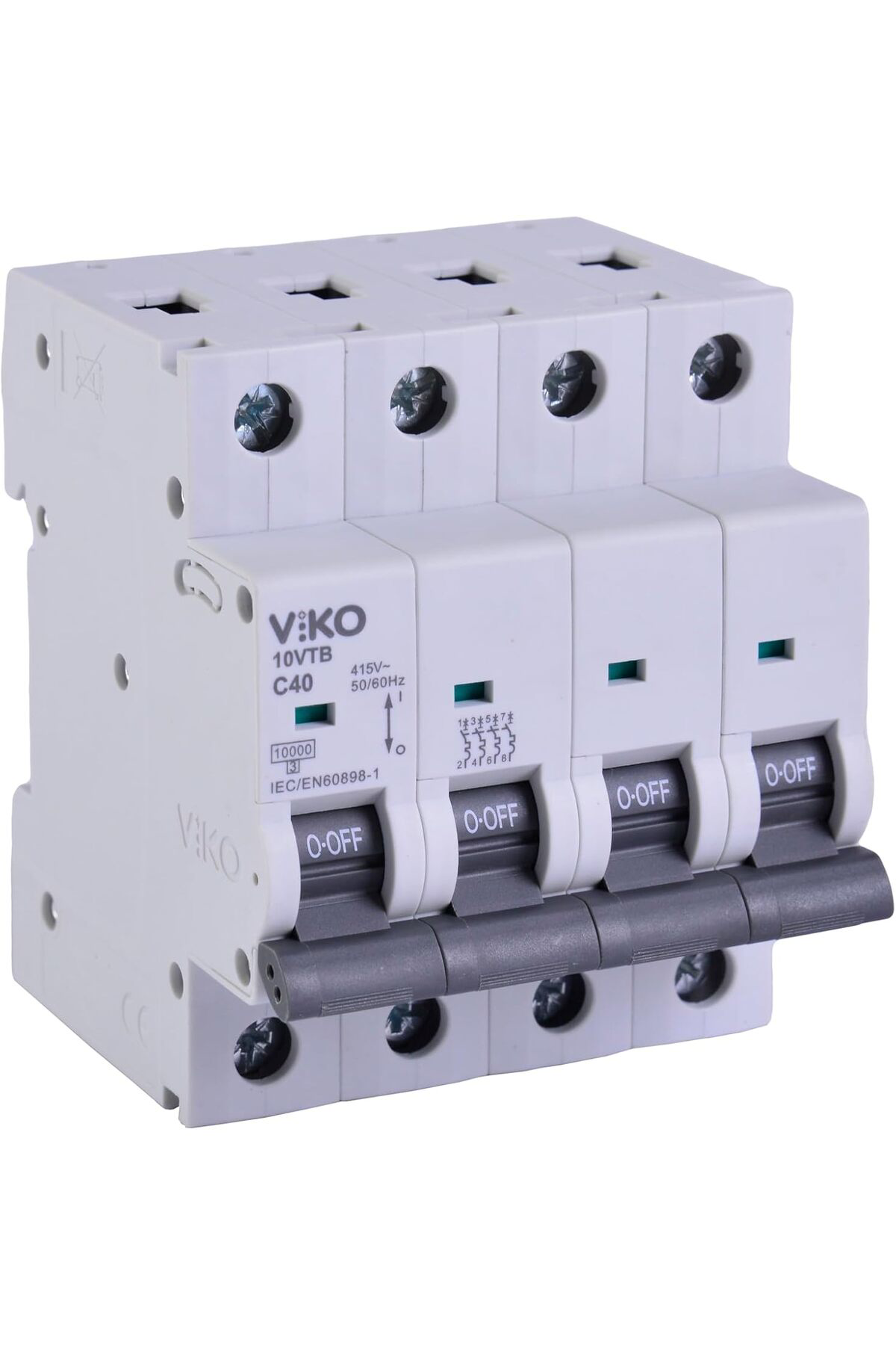 LuxShoping 10VTB-4C40 Otomatik Sigorta 10kA C Tipi 4 Kutup 40A 11