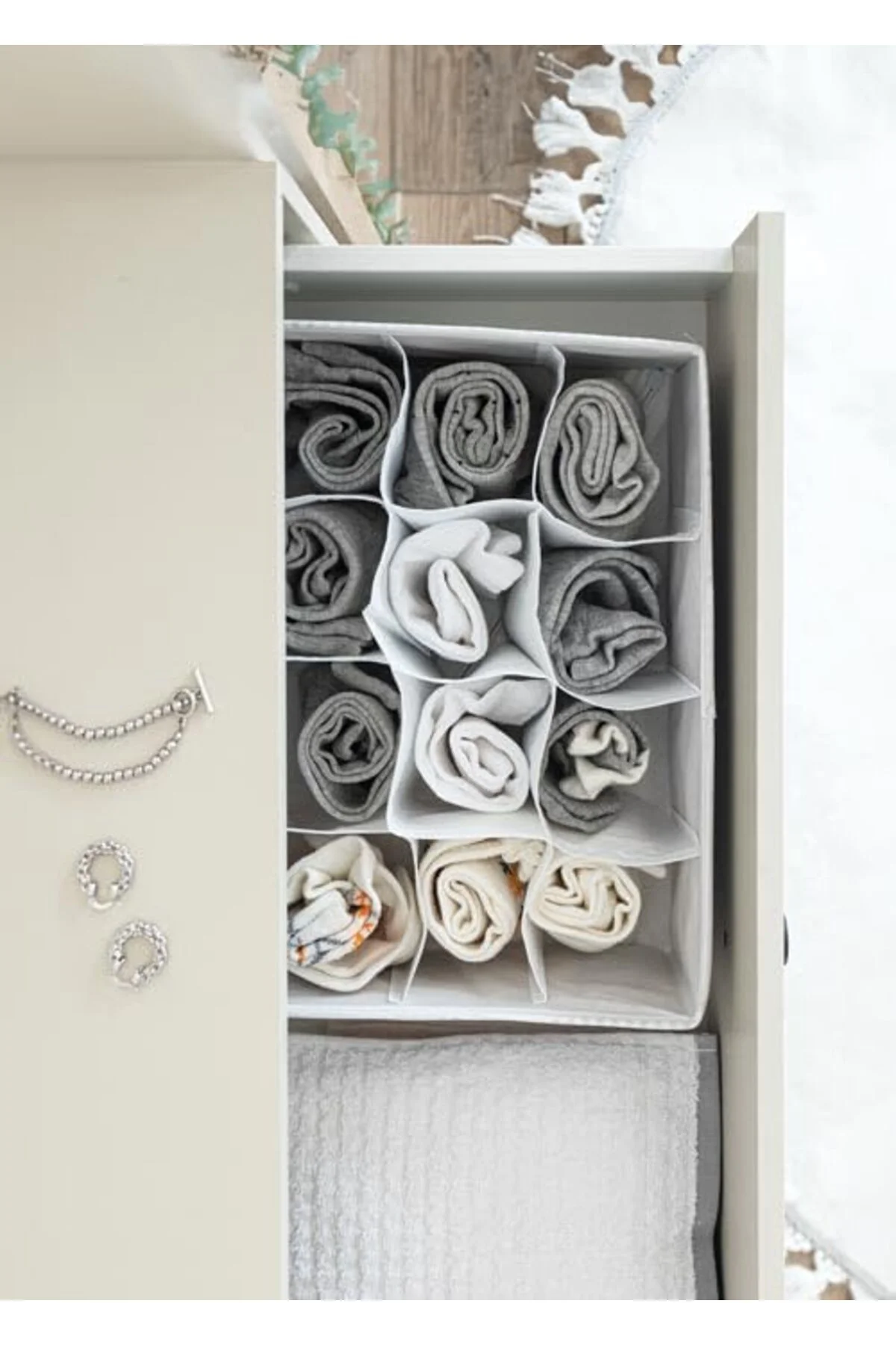 LuxShoping 12 Bölmeli Çekmece Düzenleyici Organizer – Çorap, Iç Ç