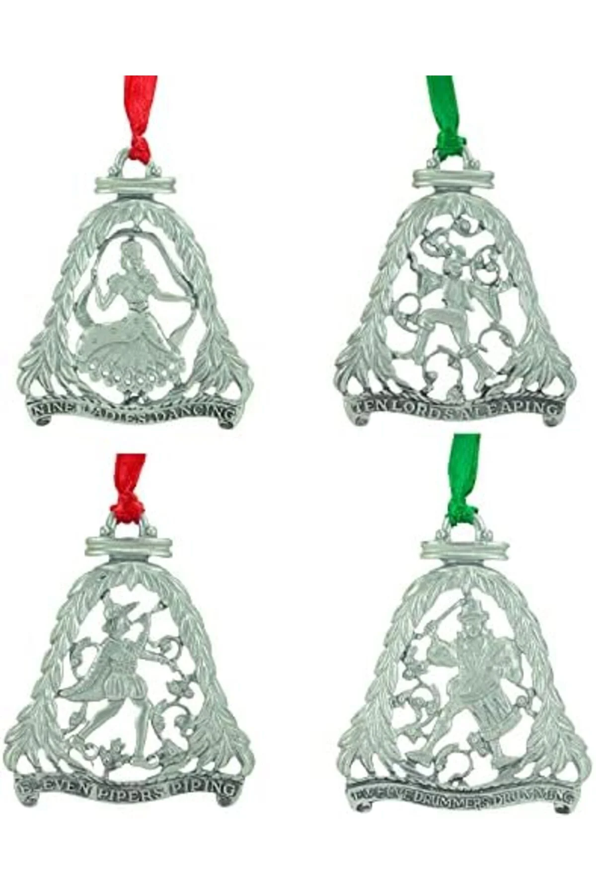 LuxShoping 12 Günlük Süs Seti, 12'li Metal Süs Seti, 7,7 cm, Abbe