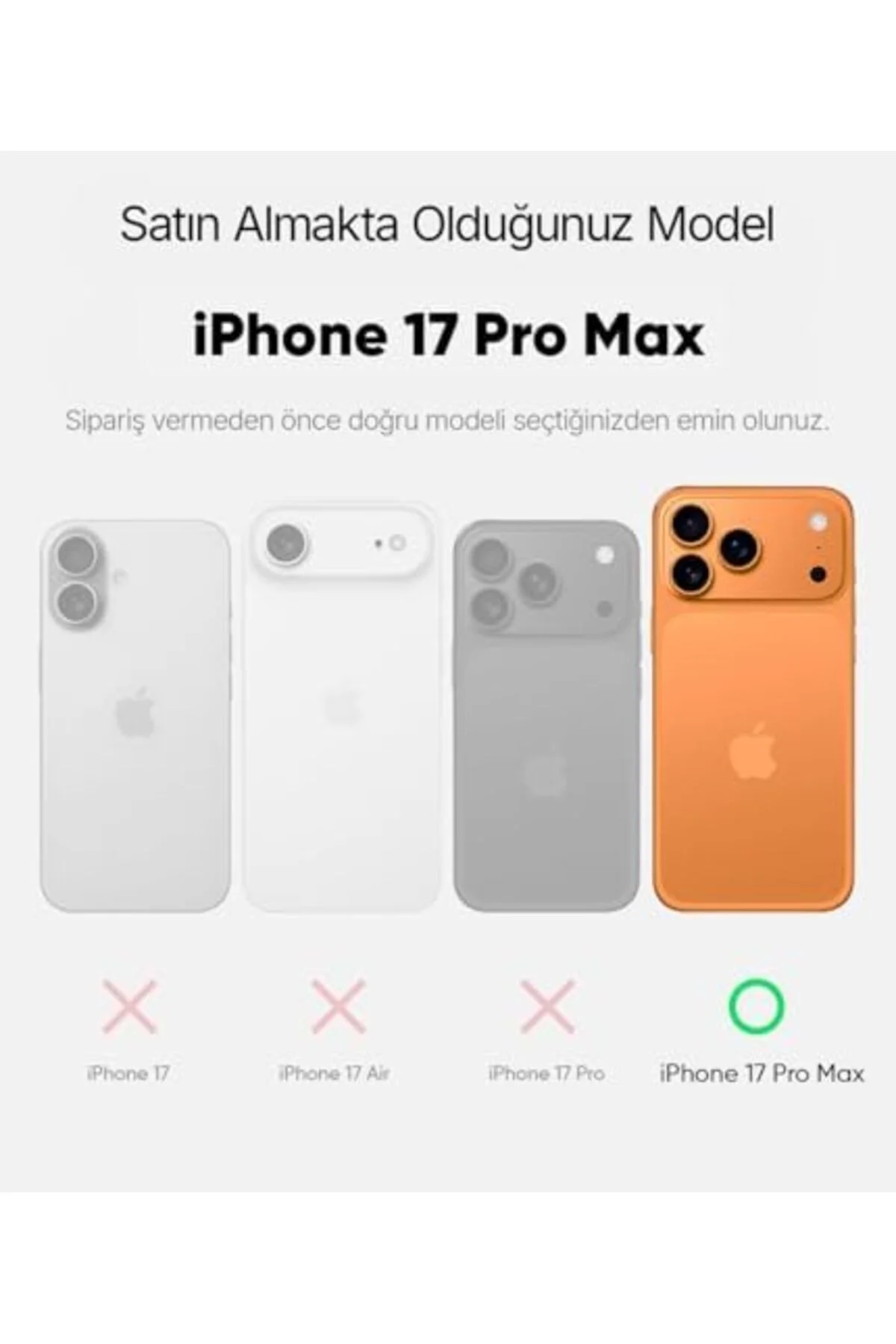 LuxShoping 17 Pro Max ile Uyumlu Cyrstal Clear Şeffaf Silikon Kıl