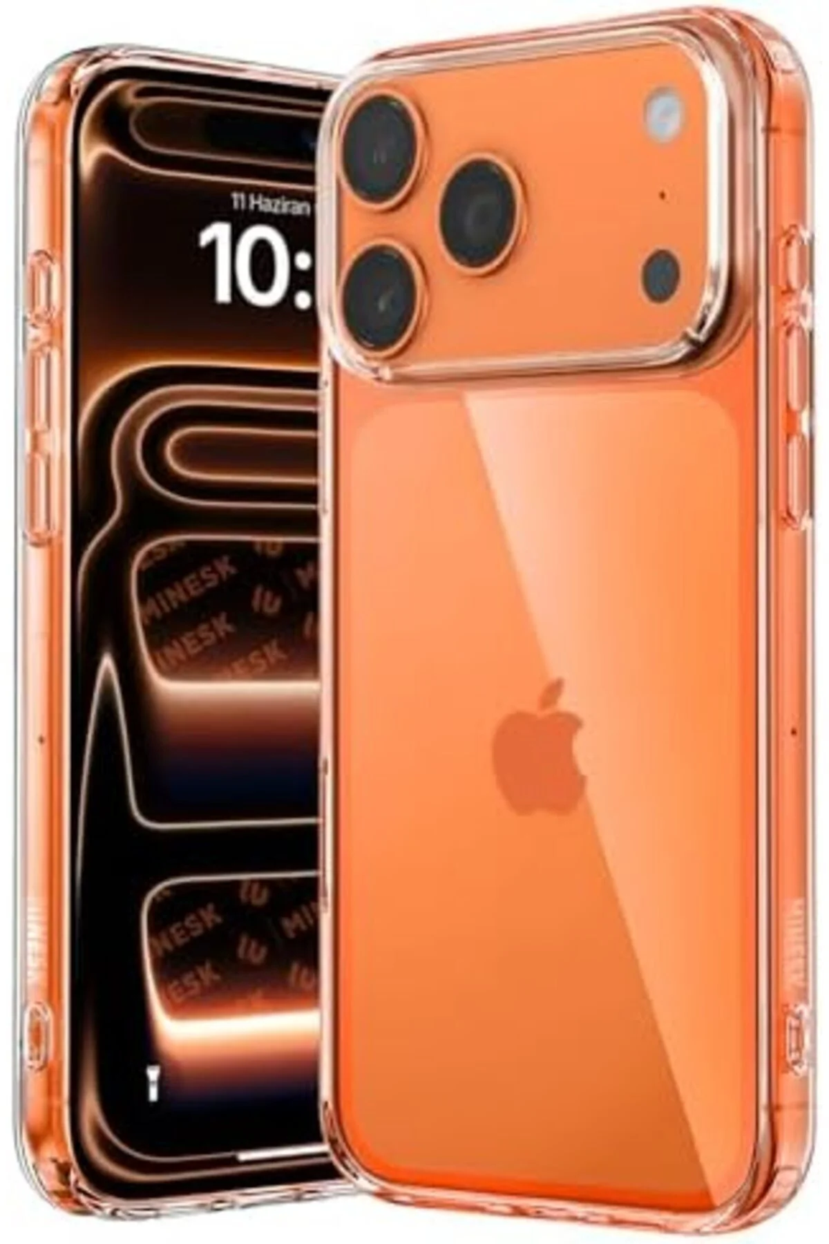 LuxShoping 17 Pro Max ile Uyumlu Cyrstal Clear Şeffaf Silikon Kıl