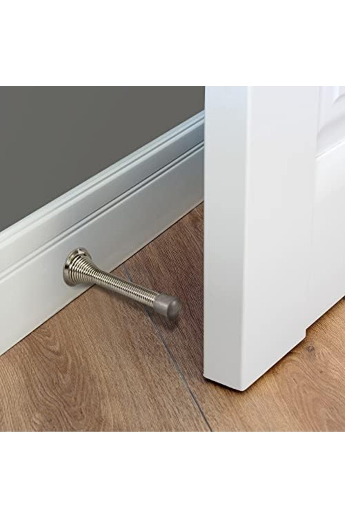 LuxShoping 181701 Yaylı Kapı Stoperi, 10'lu Paket, Nikel 1142128