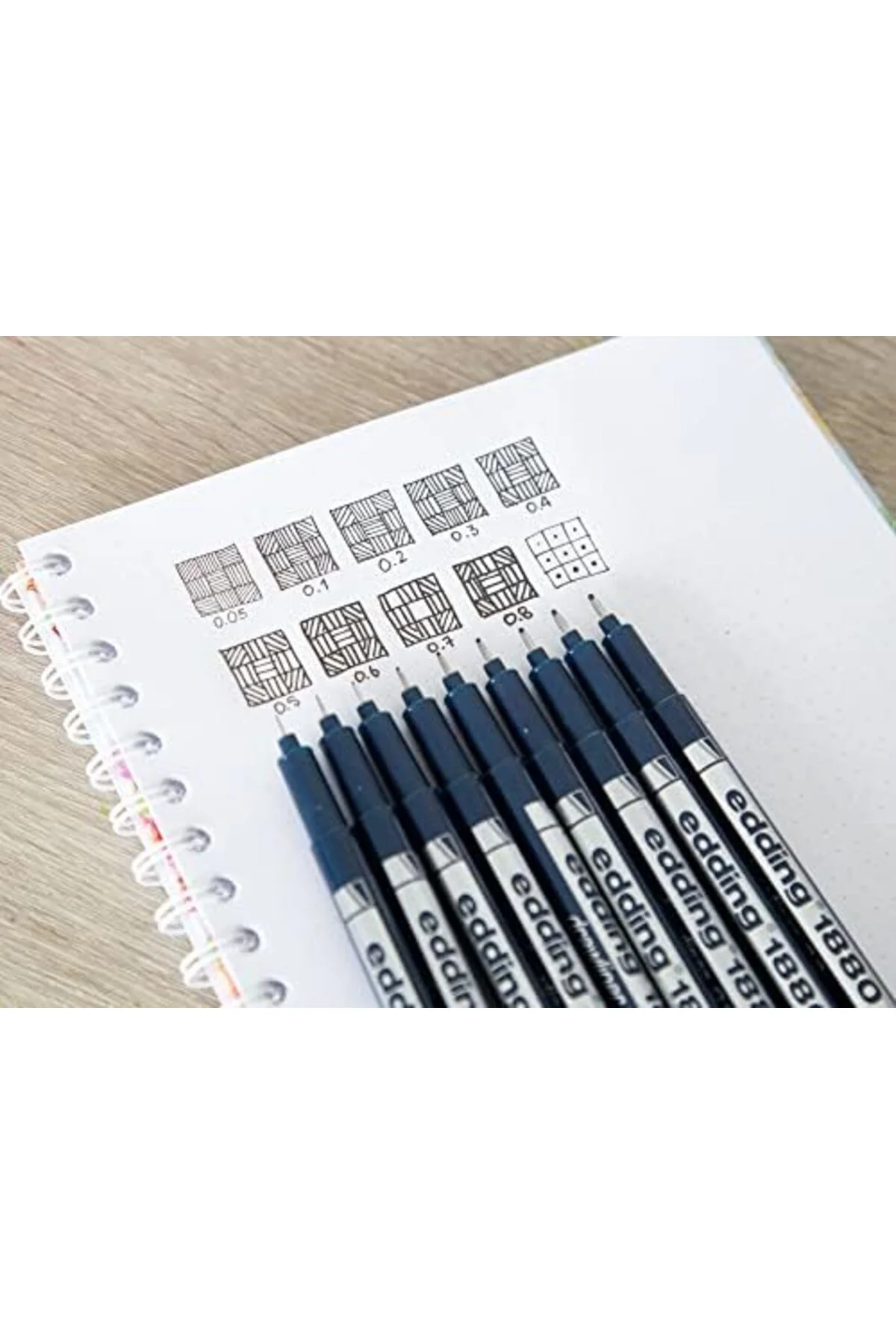 LuxShoping 1880 teknik çizim kalemi - siyah - 10 kalem - 0,3 mm ç