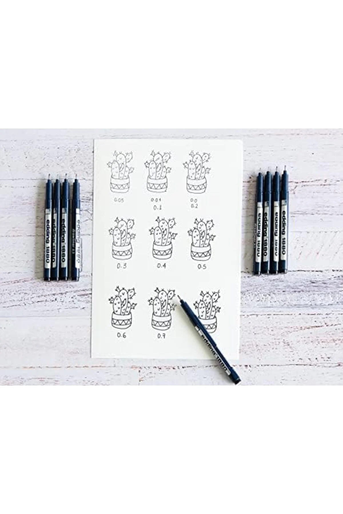 LuxShoping 1880 teknik çizim kalemi - siyah - 10 kalem - 0,3 mm ç